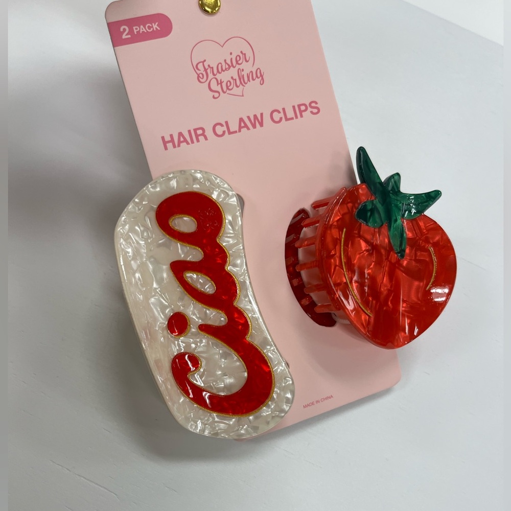 NWT ⚜️🍅⚜️ Frasier Sterling Ciao and Tomato Hair Claw Clips Set of 2 - Picture 7 of 14